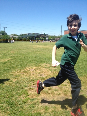 Students running