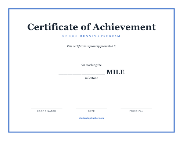 First page of the Award Certificates printable
