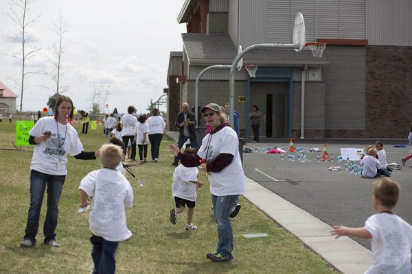 Park Orchard students at jog a thon
